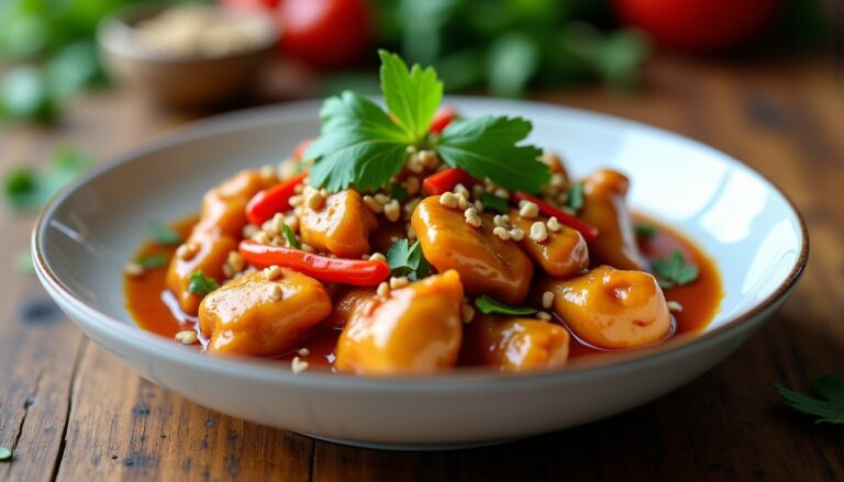 Délicieux poulet thaï aux cacahuètes : une recette simple et rapide à réaliser